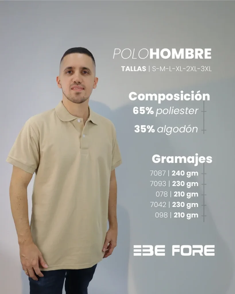 camiseta tipo polo hombre