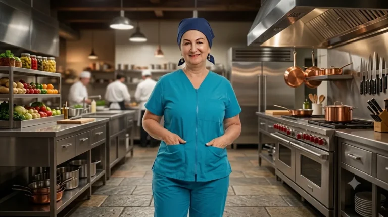 Uniforme antifluido para cocina de restaurante en El Peñol — La Factory